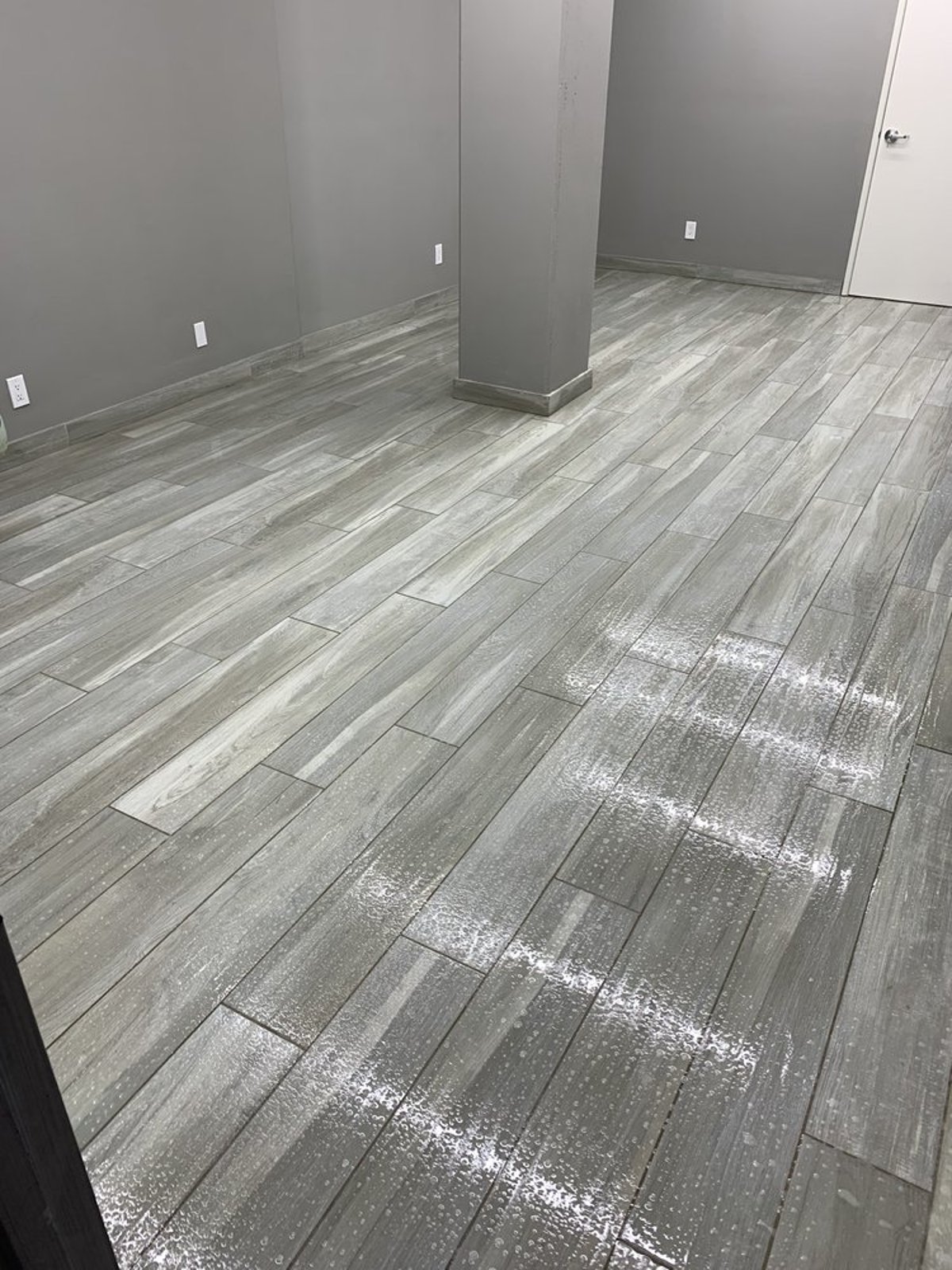 Floor washing aftermath