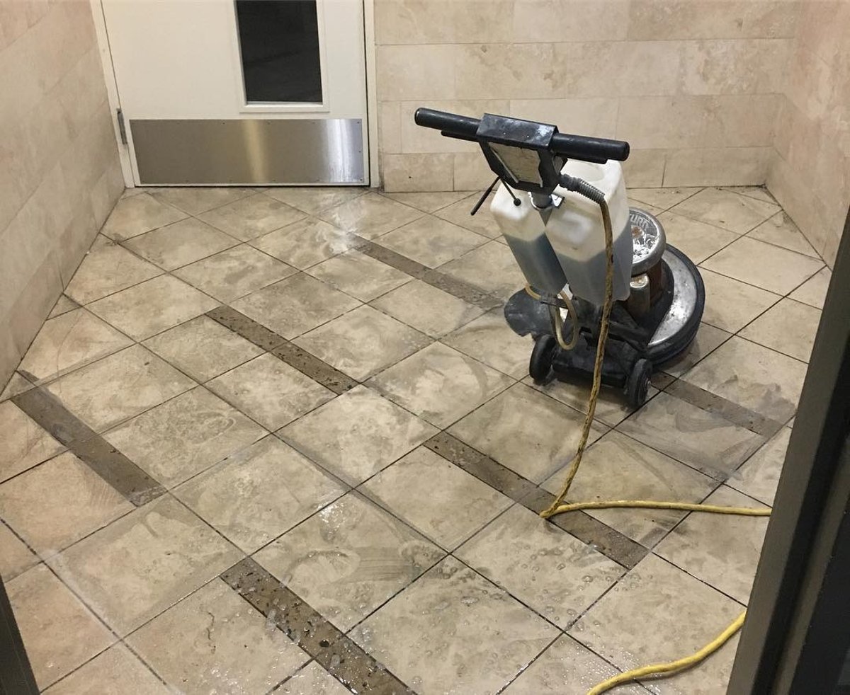 Strip and wax floor result