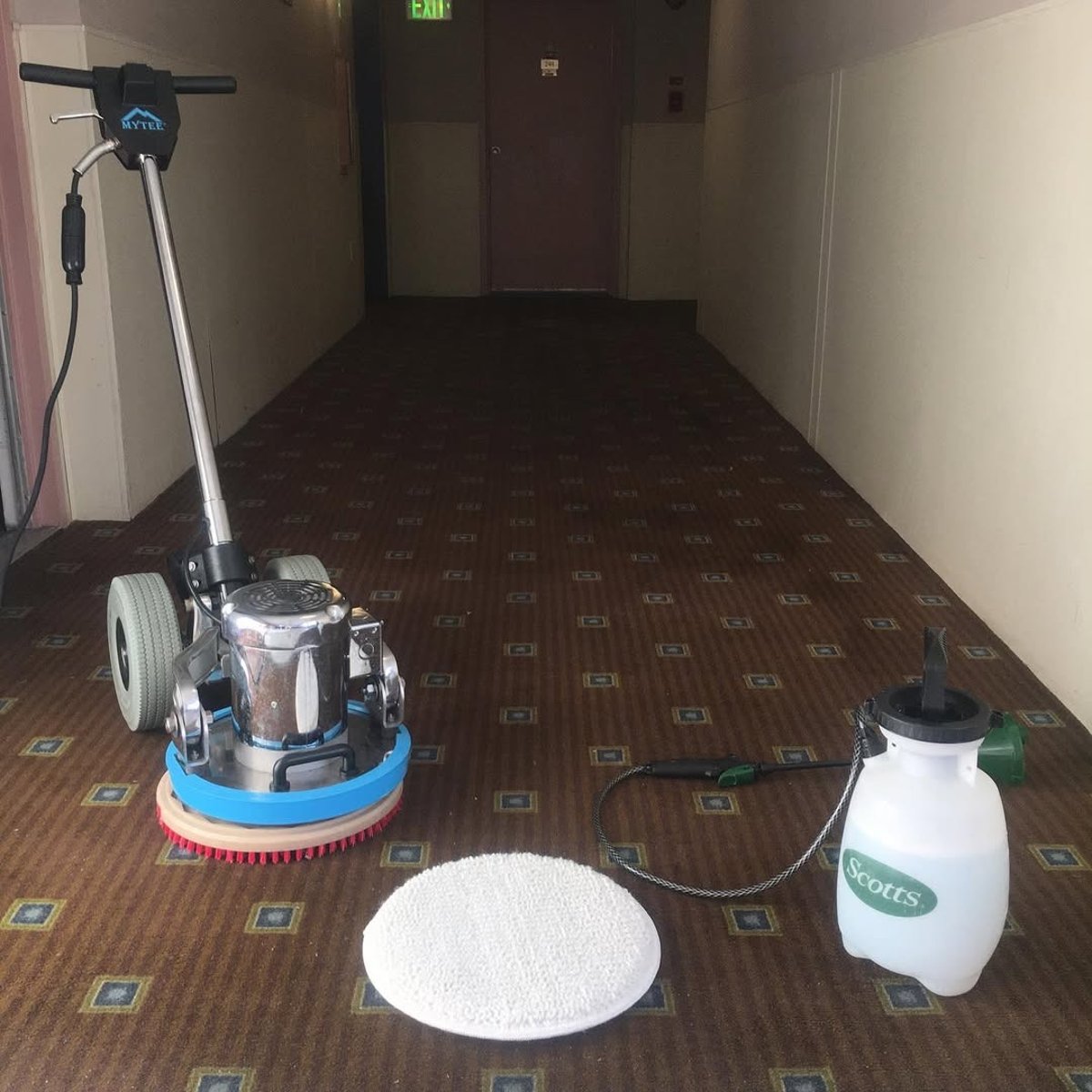 MGD building maintenance in progress at a medical facility